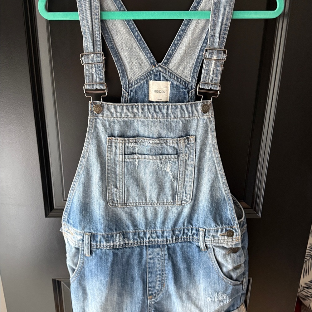 Casual Light Blue Women's Denim Overalls